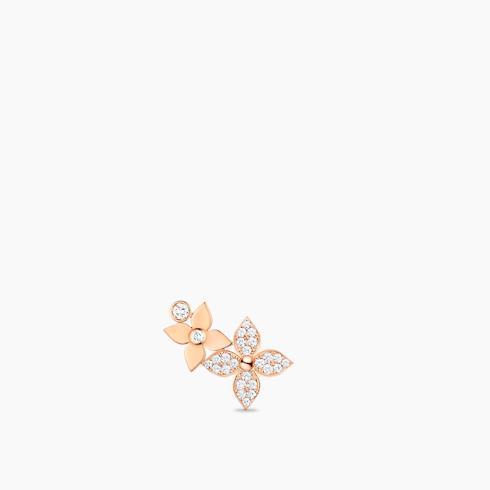 Idylle Blossom Left Earring, Pink Gold And Diamonds - Per Unit