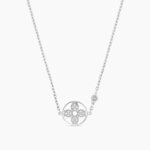 Idylle Blossom Pendant, White Gold And Diamonds