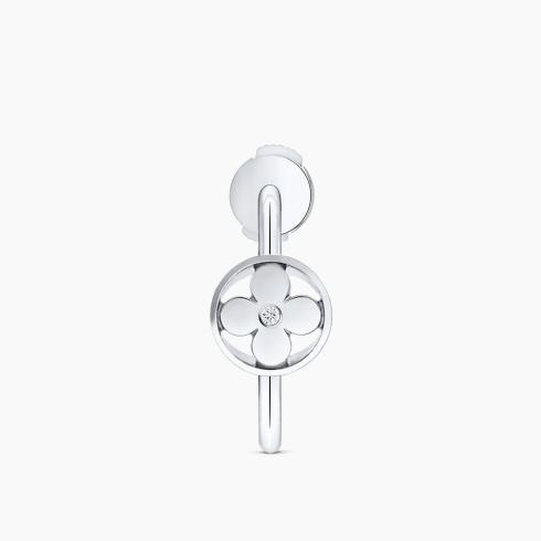 Idylle Blossom Small Hoop, White Gold And Diamond - Per Unit