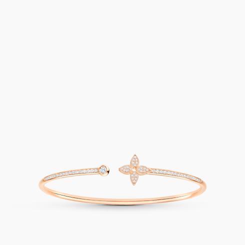 Idylle Blossom Twist Bracelet, Pink Gold And Diamonds