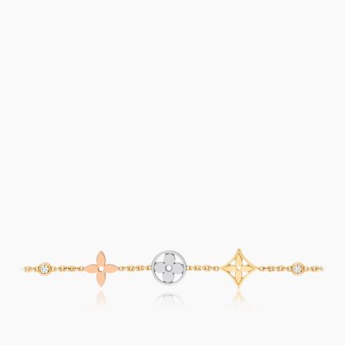 Idylle Blossom bracelet, 3 golds and diamonds