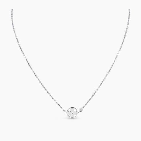 Idylle Blossom pendant, white gold and diamond