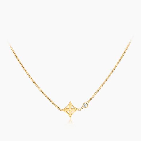 Idylle Blossom pendant, yellow gold and diamond