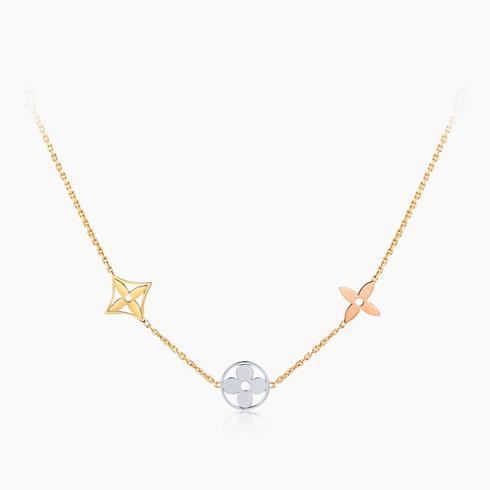 Idylle Blossom sautoir, 3 golds and diamonds