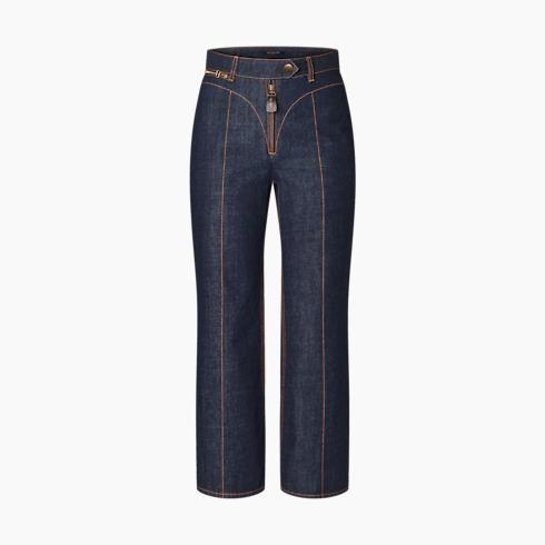 Indigo Blue Cropped Jeans