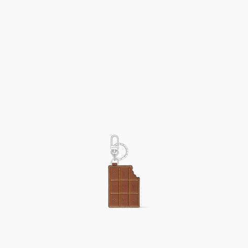 Lv Chocolate Bar Figurine Key Holder and Bag Charm