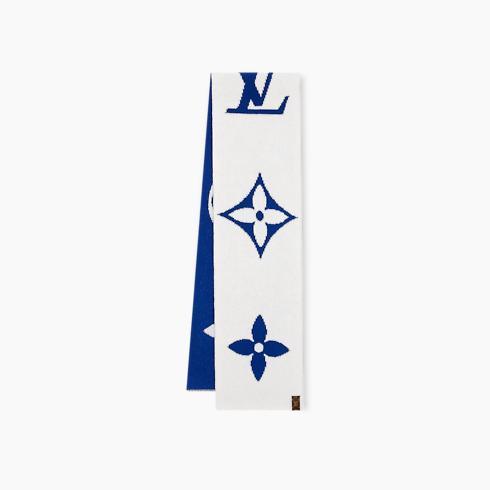 Lv Medallion Knit Scarf