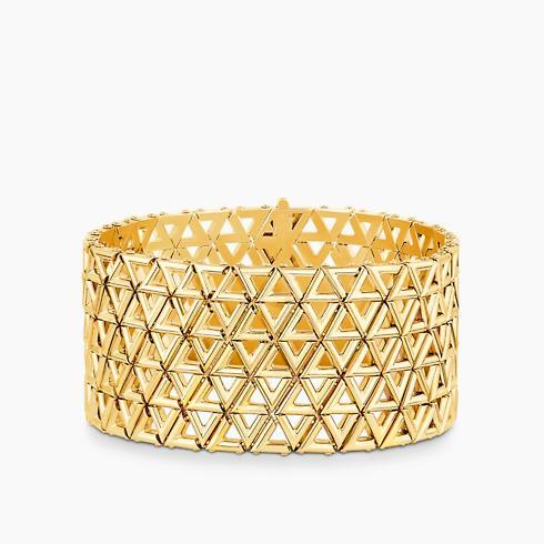 LV Volt Mesh Bracelet, Yellow Gold