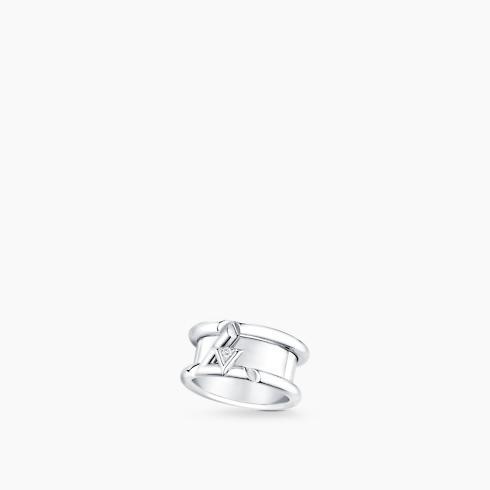 LV Volt One Band Ring, White Gold And Diamond