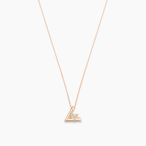 LV Volt One Small Pendant, Pink Gold And Diamond