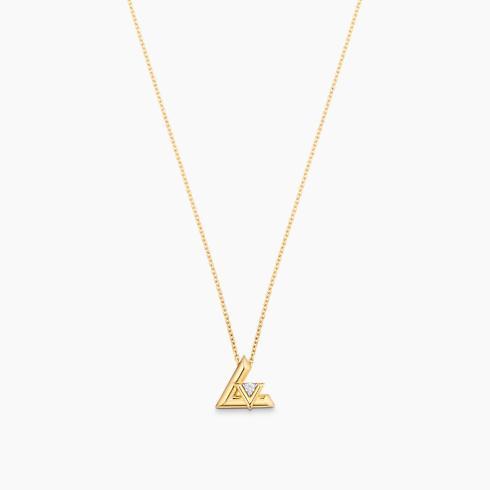 LV Volt One Small Pendant, Yellow Gold And Diamond