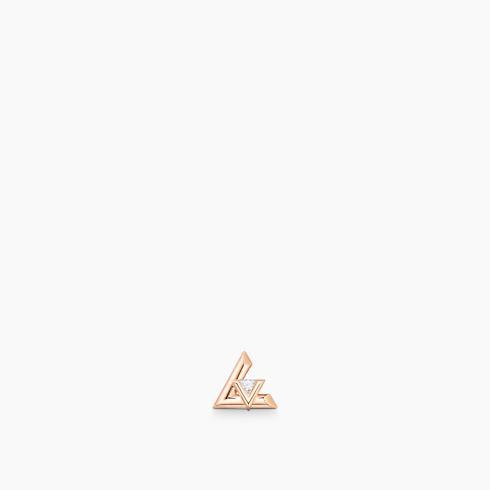 LV Volt One Stud, Pink Gold And Diamond - Per Unit