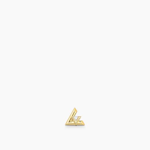 LV Volt One Stud, Yellow Gold And Diamond - Per Unit
