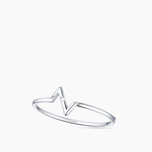 LV Volt Upside Down Bracelet, White Gold