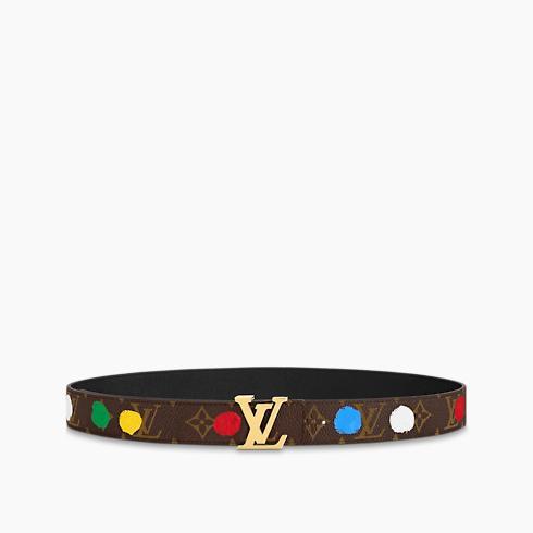 Lv X Yk Lv Initiales 30mm Reversible Painted Dots Belt