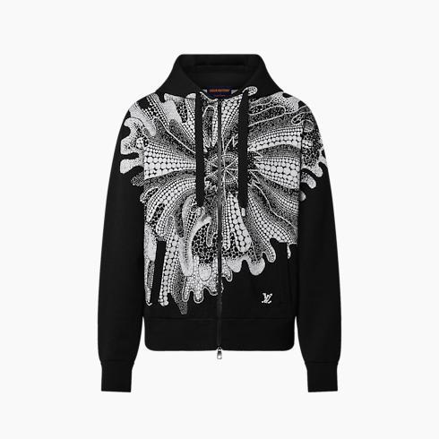 Lv X Yk Psychedelic Flower Zipped Hoodie