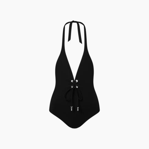 Lace Front One-Piece Swimsuit