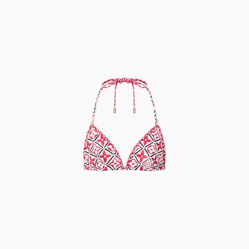 Monogram Flower Tile Bikini Top