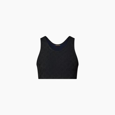 Monogram Jacquard Sporty Bikini Top