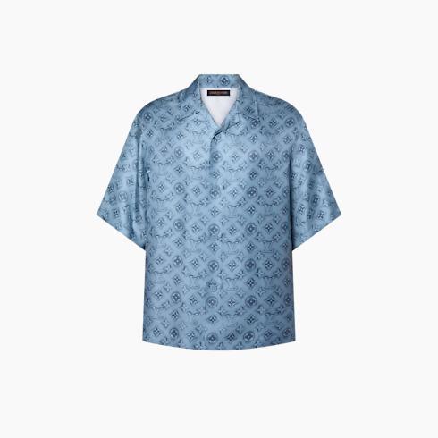 Monogram Silk Short-Sleeved Shirt