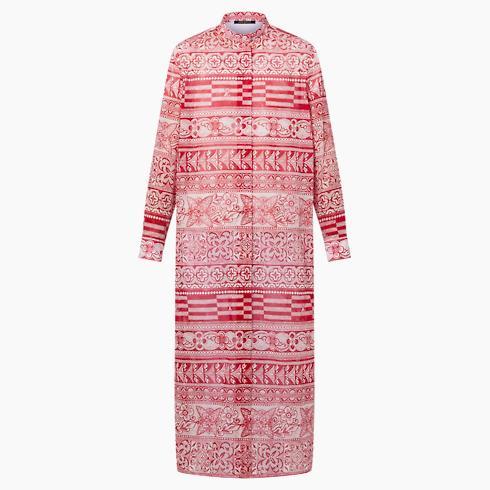 Monogram Tile Long Shirt Dress
