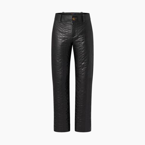 Pinstripe Leather Pants