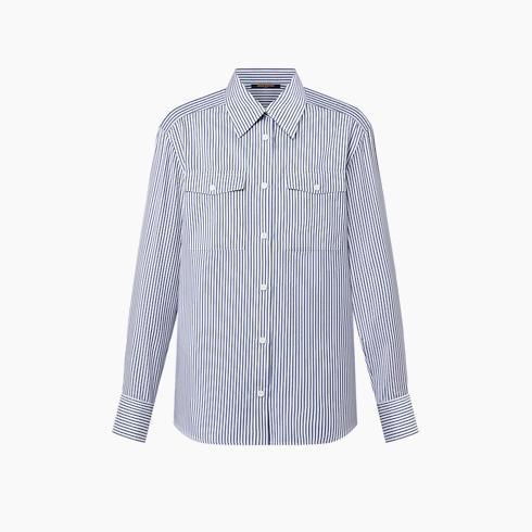 Pinstripe Silk Shirt