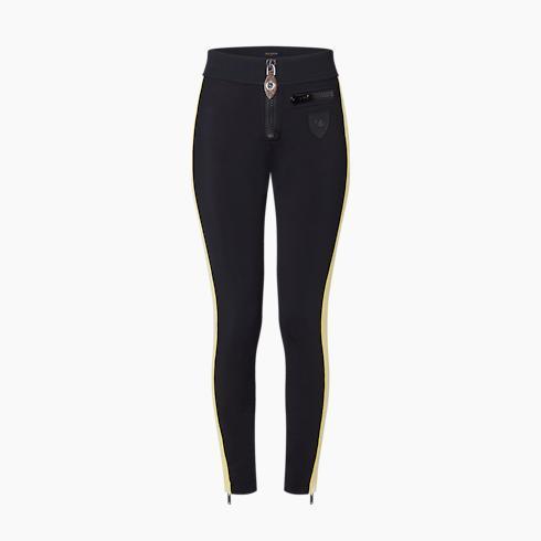 Piped Side Sporty Zip-Up Leggings