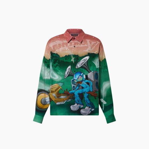 Printed Long-Sleeved Shirt
