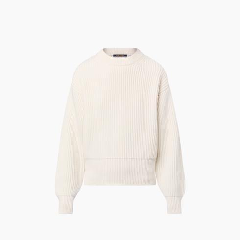 Ribbed Knit Cashmere Pullover
