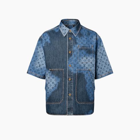 Short-Sleeved Denim Overshirt