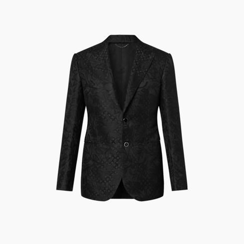 Single-Breasted Silk Blend Pont Neuf Jacket