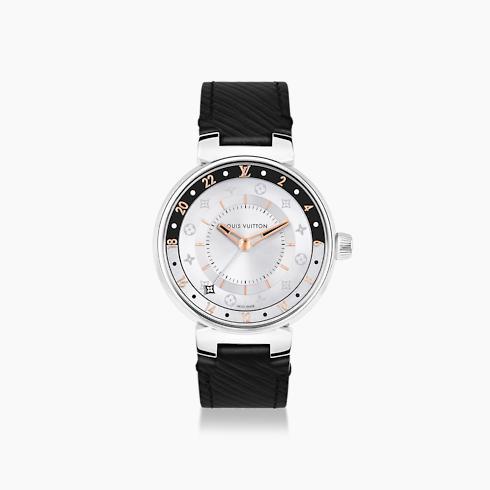 Tambour Moon Dual Time, Quartz, 39.5mm, Steel