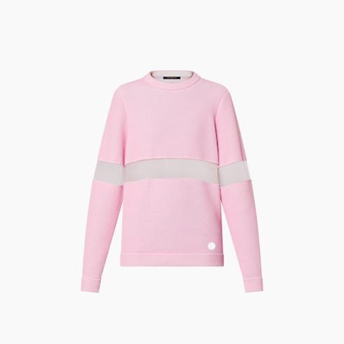 Tulle Insert Knit Pullover