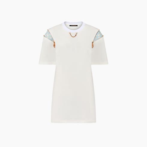 Zipper Sleeve T-Shirt Dress