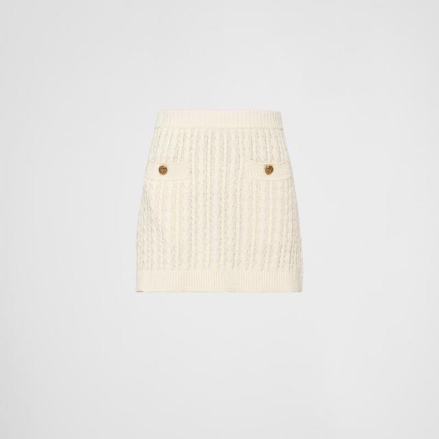 Cable-Knit Cotton Miniskirt