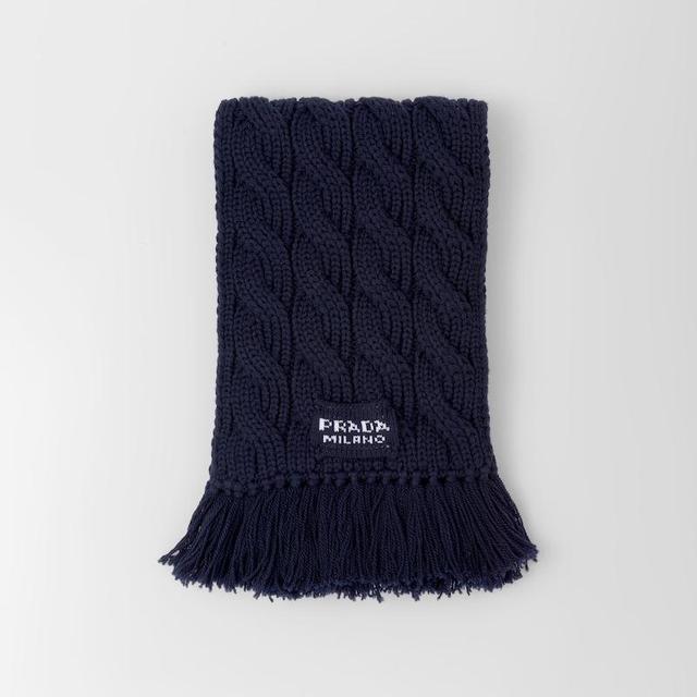 Cable-Knit Wool Scarf