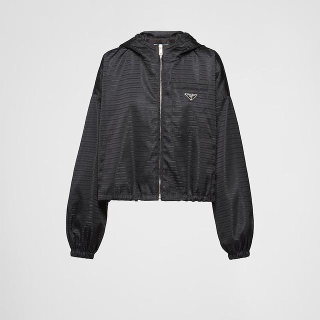 Cropped Re-Nylon Hooded Blouson Jacket