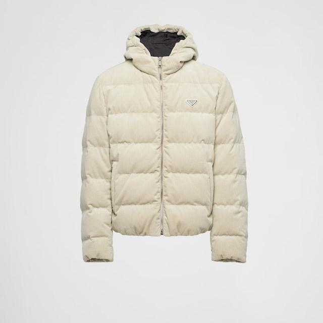 Cropped Corduroy Down Jacket