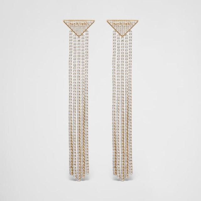 Crystal Logo Jewels zirconia earrings