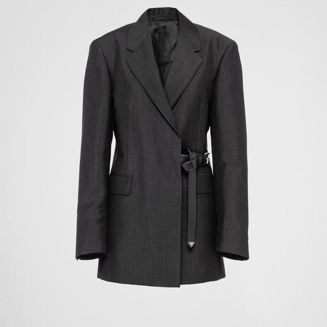 Double-Breasted Kid Mohair Jacket