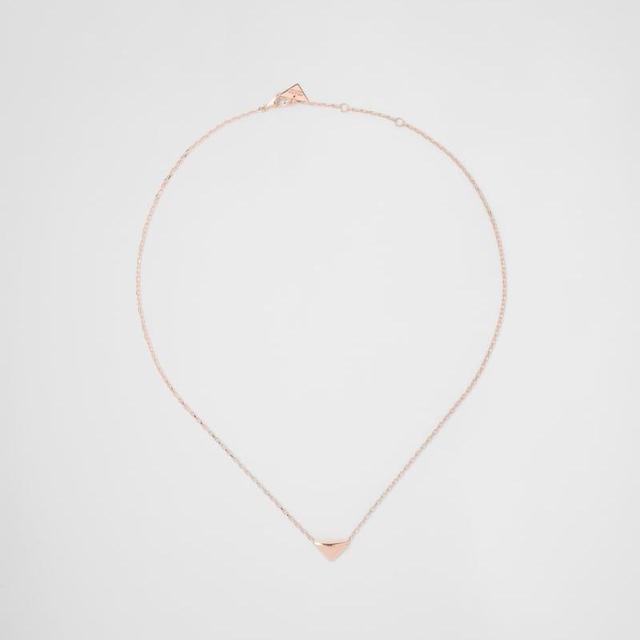 Eternal Gold necklace in pink gold with nano triangle pendant