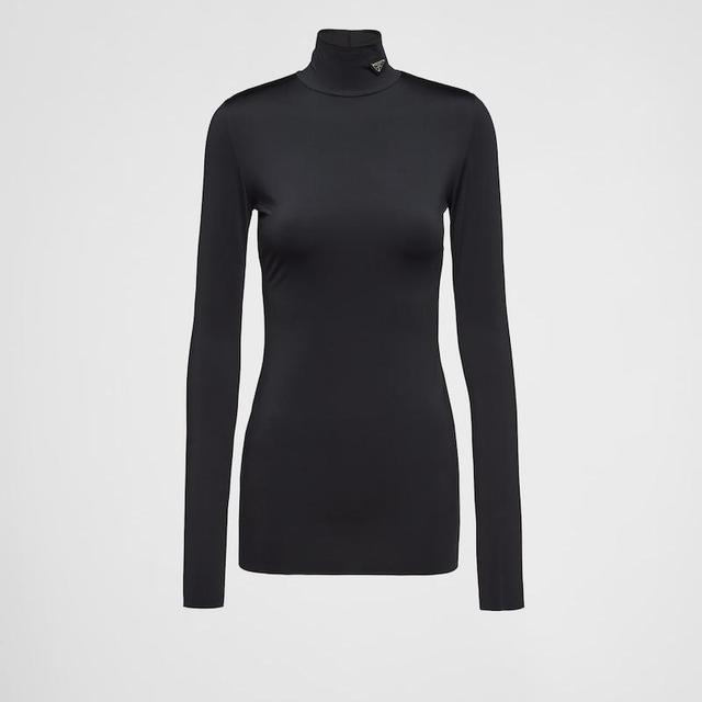 Jersey Turtleneck Top