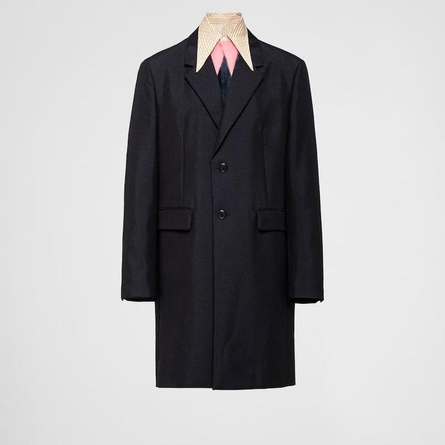 Mohair Wool Coat With Collar