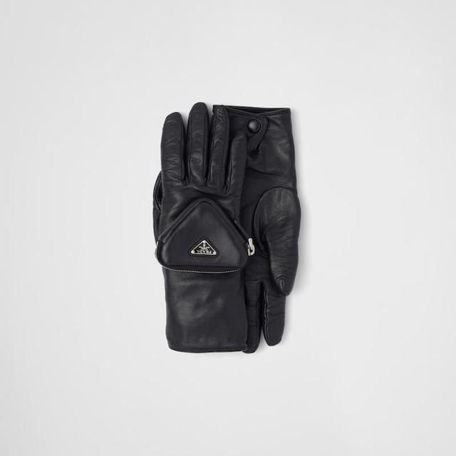 Nappa Leather Gloves With Pouch