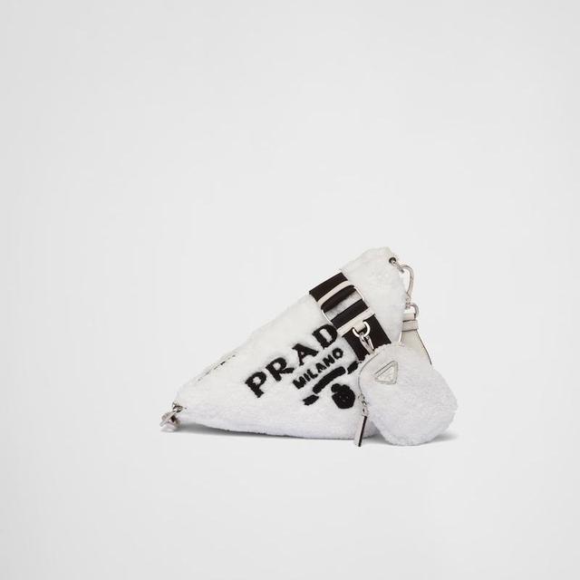 Prada Triangle terrycloth shoulder bag