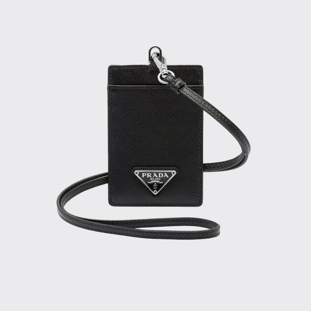 Saffiano Leather Badge Holder