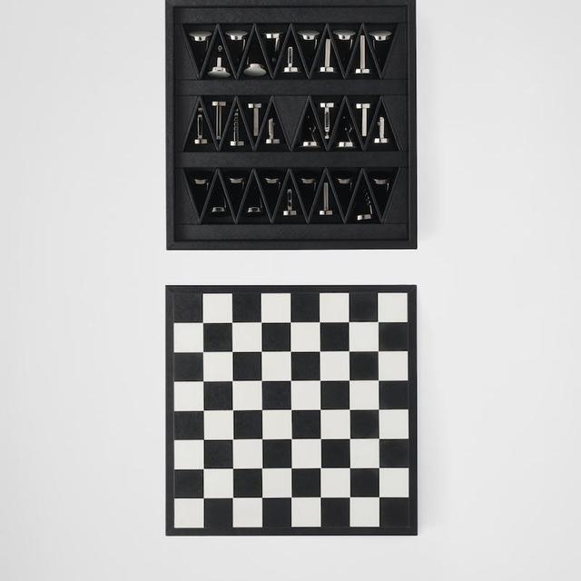 Saffiano Leather Chess Set