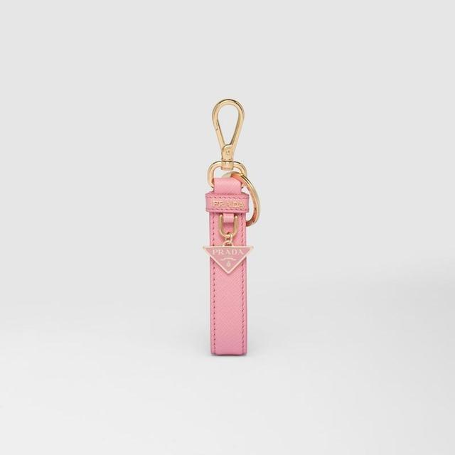 Saffiano Leather Keychain