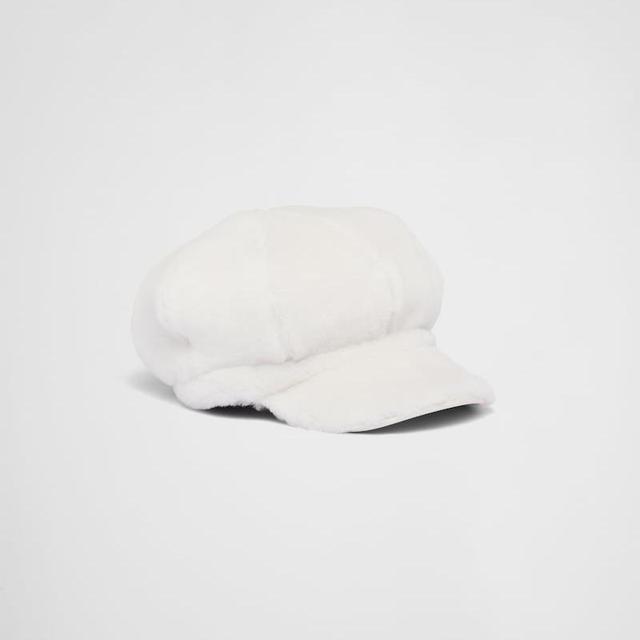 Shearling Newsboy Cap